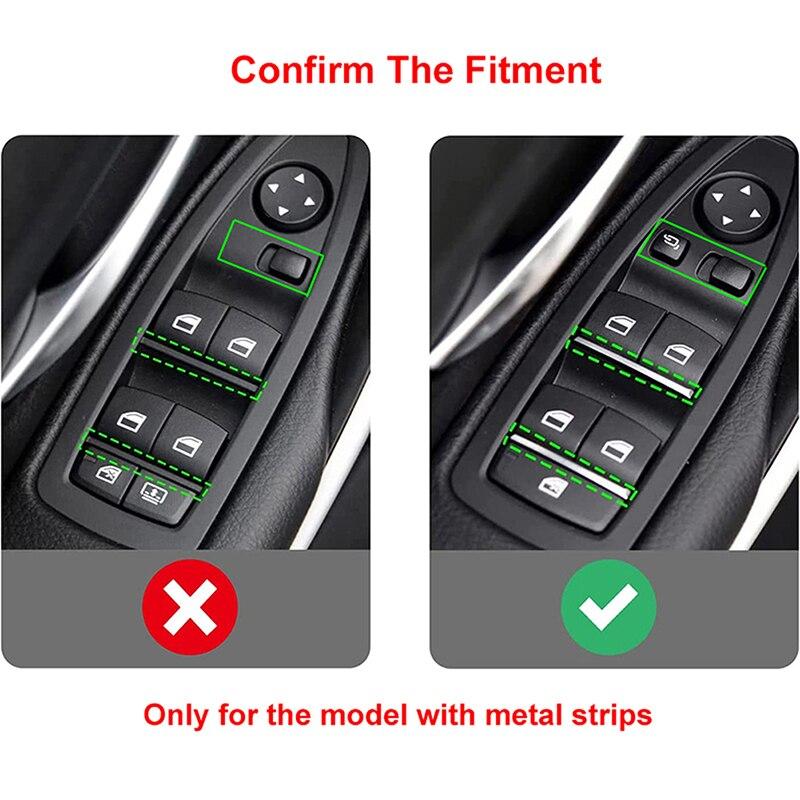 4Pcs/Set Car Interior Window Lift Switch Cover Trim Sticker for BMW 3 Series F30 Gran Turismo F34 Carbon Fiber Look Decoration