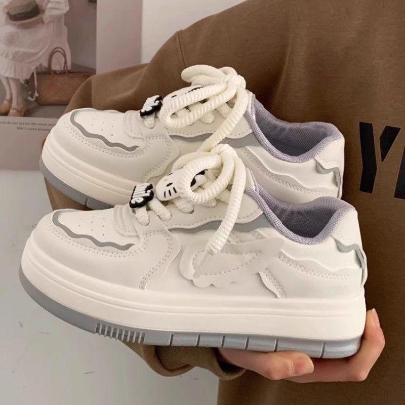 Summer Original Niche Kt Ugly Cute Big Head Flat Bottom Thick Bottom Versatile Casual Student Bread