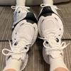 Outdoor Leather+Mesh Breathable Chunky Jogging Sneakers Summer Women Platform Flat Shoes Woman White Casual Walking Trainers