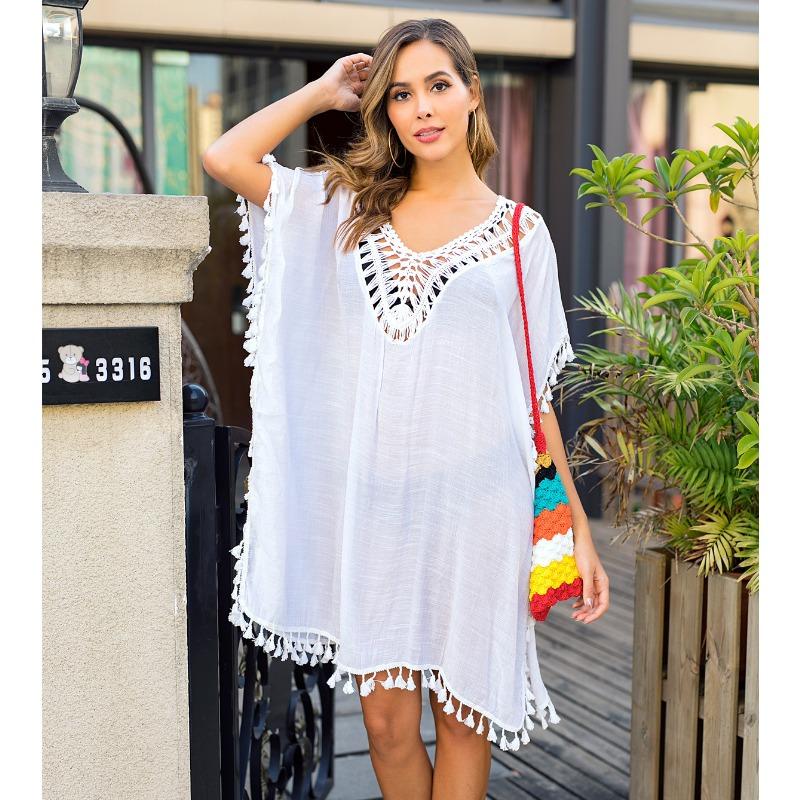 Женские накидки больших размеров, сексуальное платье с открытой спиной и бахромой, свободное платье с разрезом, солнцезащитный крем, пляжный купальник, накидки
