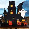 3D Ghost Castle Desktop Ornament Cartoon Halloween Decoration Stand  Scene Layout