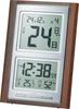 Daily Radio Can Be Used As a Day of the Week Anniversary Setting Wood Grain Brown NAR-102 Clock, Digital, Stand, Rokuyo, Temperature, Humidity,