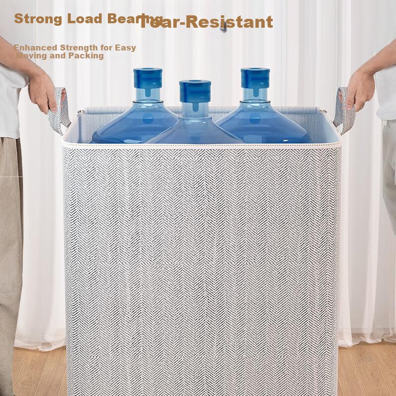 Bingyou Large Capacity Clothes Storage Bag Quilt Storage Box Organizer Moving Packing Storage Basket Box Tool