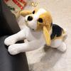 Simulation Beagle Plush Toy Cute Fluffy Cartoon Stuffed Animal Dog Doll Home Decor Gifts For Kids