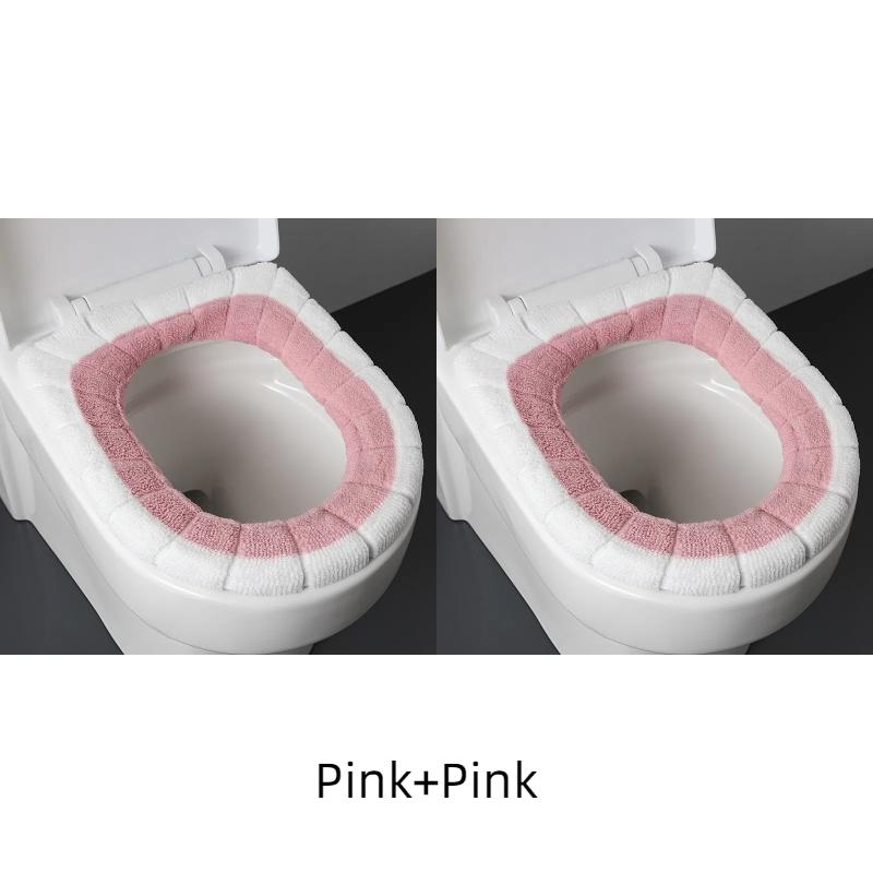 2856B Утолщенная плюшевая О-образная подушка для унитаза Чехол для унитаза с флисовой подкладкой Чехол для унитаза