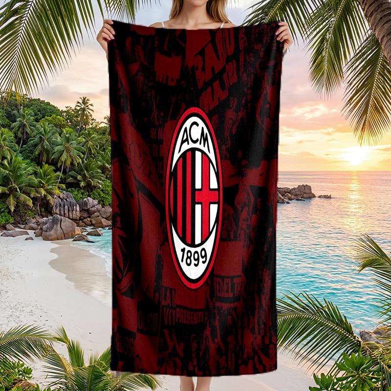 AC Milan Beach Towel Soft Microfiber Summer Towel Quick Dry Absorbent Towel for Beach Swimming Pool Travel