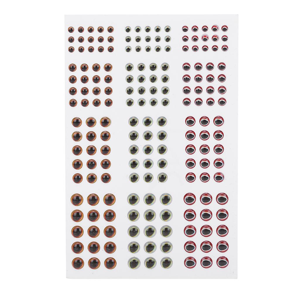 Рыболовная приманка Искусственные глаза рыбы Рыболовный крючок Поделки 3D Каплевидные глаза рыбы 183 шт. Размер 1