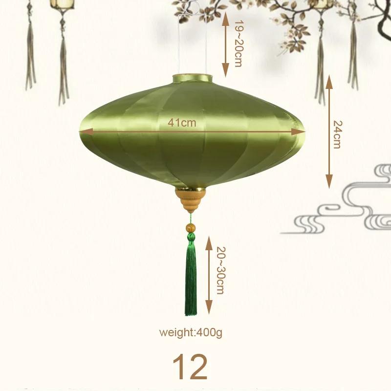 12/14 дюймов Древний стиль Китайский ретро шелковая ткань Вьетнам Дворцовый фонарь Водонепроницаемый Середина осени Свадебный фестиваль Декор Фонари