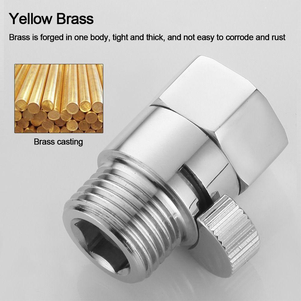 Bathroom Shower Brass Junction Shut-off Angle Valve Water Flow Control Valve Diverter Valve