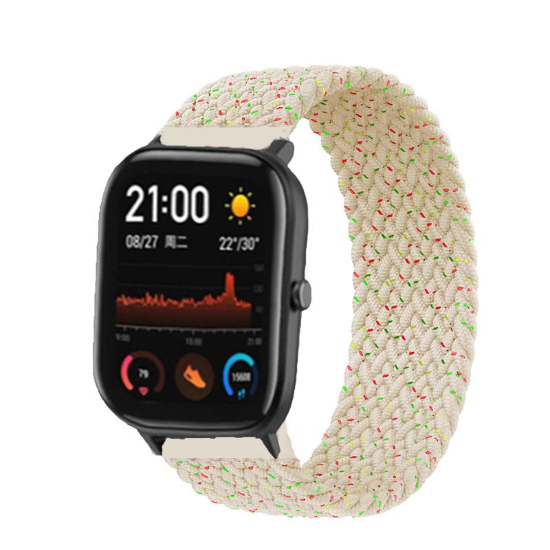 20 мм 22 мм ремешки для часов для Amazfit GTS/4/3/2/2e/GTS2 Mini/GTR 4/3 pro/GTR2/2e/2 Плетеный solo loop Браслет Amazfit bip 6 5 ремешок