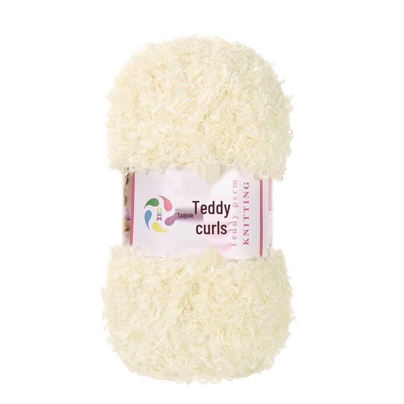 Плюшевая пряжа Teddy Curl из искусственного меха для DIY-волос кукол и объемного шарфа или шапки