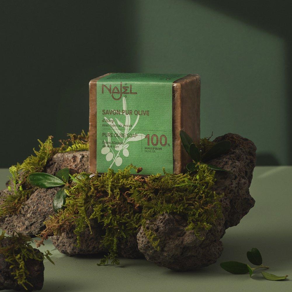 Najel Алеппское мыло Оливковое масло 100% Натуральное Очищающее Поры Мыло Уход при Кератозе