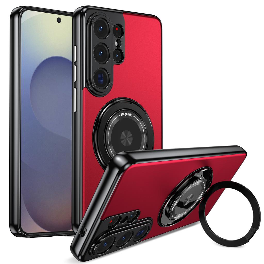 Металлический чехол-подставка с вращением на 360° для Samsung Galaxy S26 Ultra S26+ Plus 5G, магнитная крышка с защитой объектива камеры