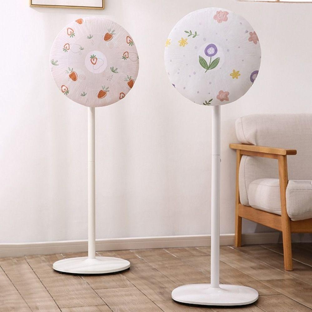Cartoon Pattern Printing Fan Protection Covers Round Fan Fan Dustproof Covers Electric Fan Cover