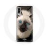 Case for Samsung Galaxy A50 Black and White Siamese Cat with Blue Eyes