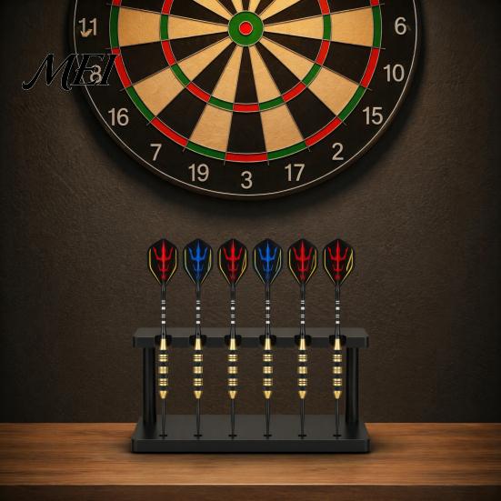Wall Mounted Dart Rack Holder Stand, with 6 Slot, Durable Acrylic Organizer, Compact Soft Tip Organizer Display Rack, for Game Room Storage
