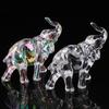 Cute Crystal Elephant Statue Mini Animal Statue Baby Elephant Ornaments Handicraft Desktop Crystal Ornaments Living Room