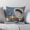 Winter Snow Reinder Child Square Pillowcase Polyester Linen Velvet Creative Zip Decor Sofa Seater