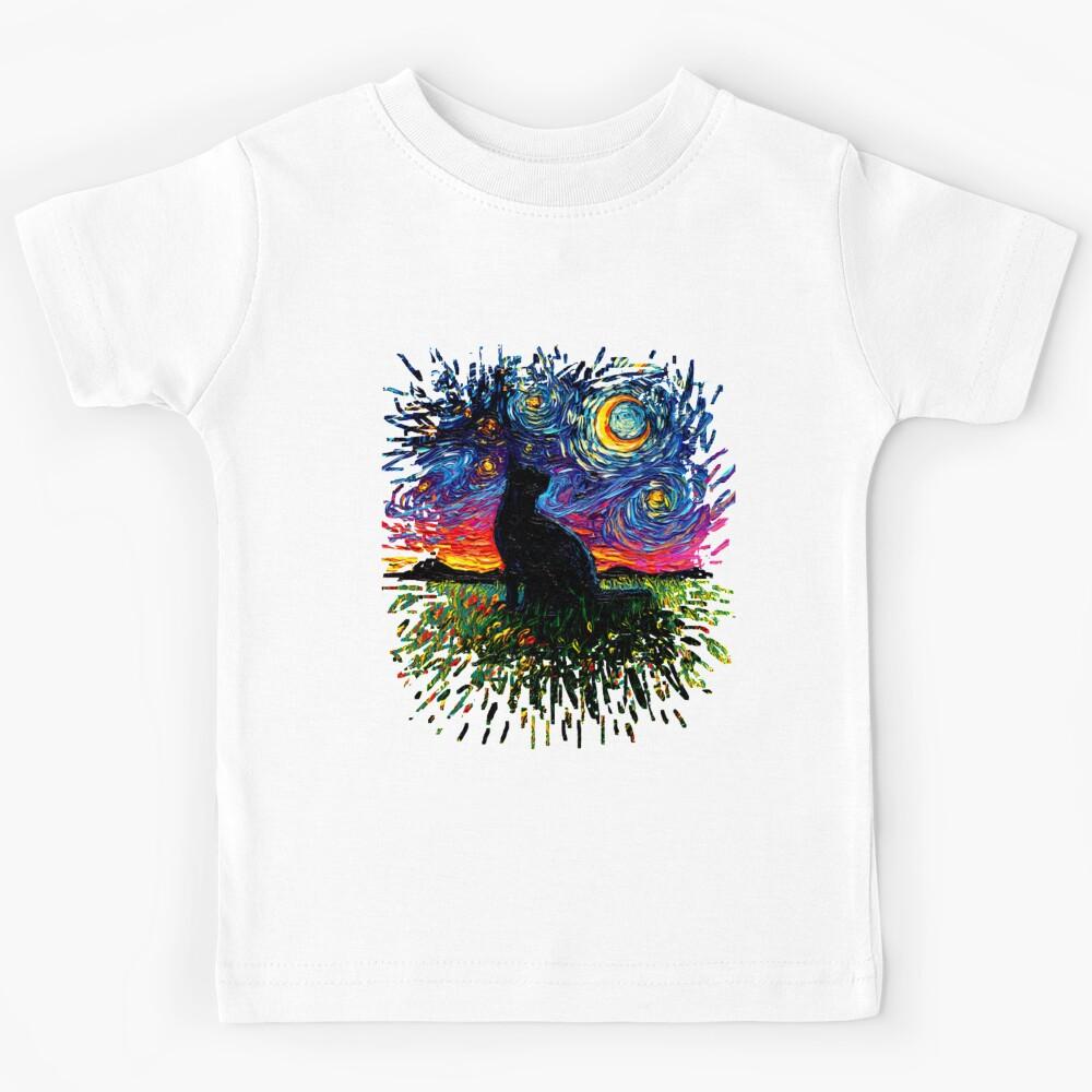 Black Cat Night Kids T-Shirt