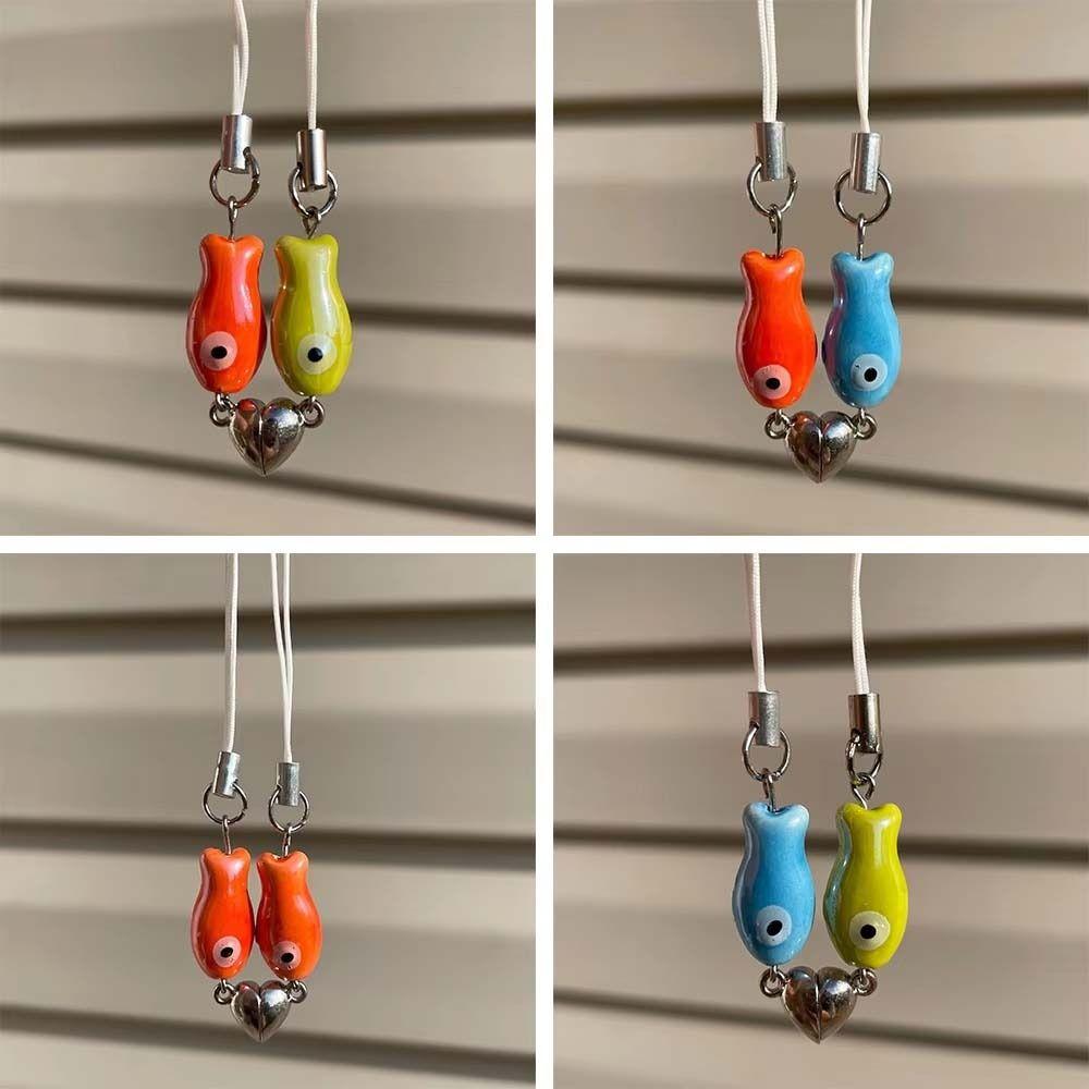 Hanging Ornament Magnetic Matching Keychain Bag Charm Couples Keychain  Best Friend