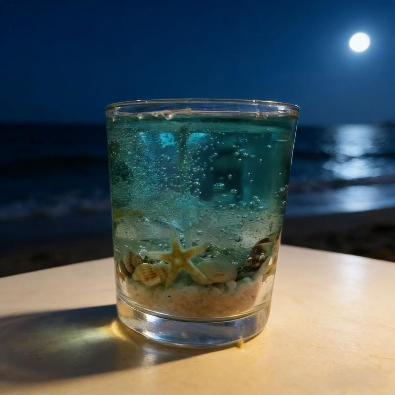 Свеча-стакан из морского стекла, ручная работа, ароматерапевтическая гелевая свеча, хрустальная свеча, домашнее украшение
