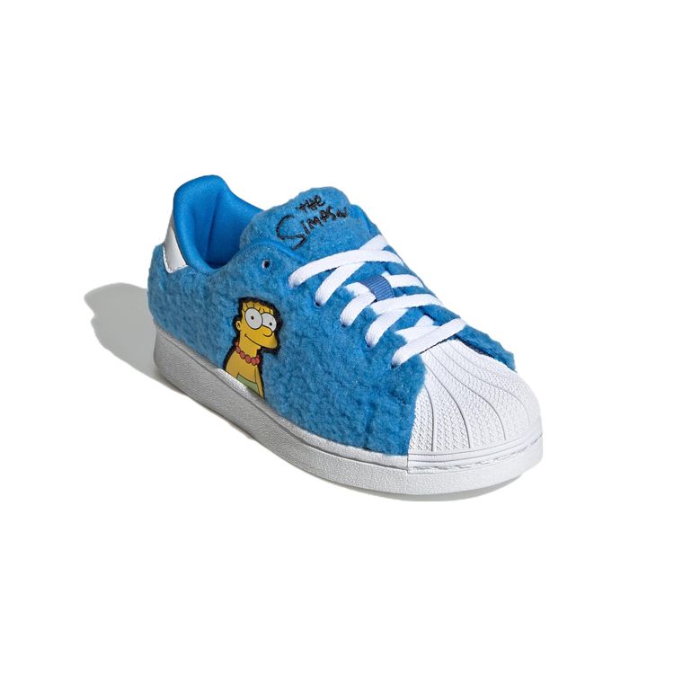 The Simpsons x adidas Superstar Кроссовки для маленьких детей Мардж Симпсон Детские кроссовки Синий Облачно-белый Основной черный GZ1773