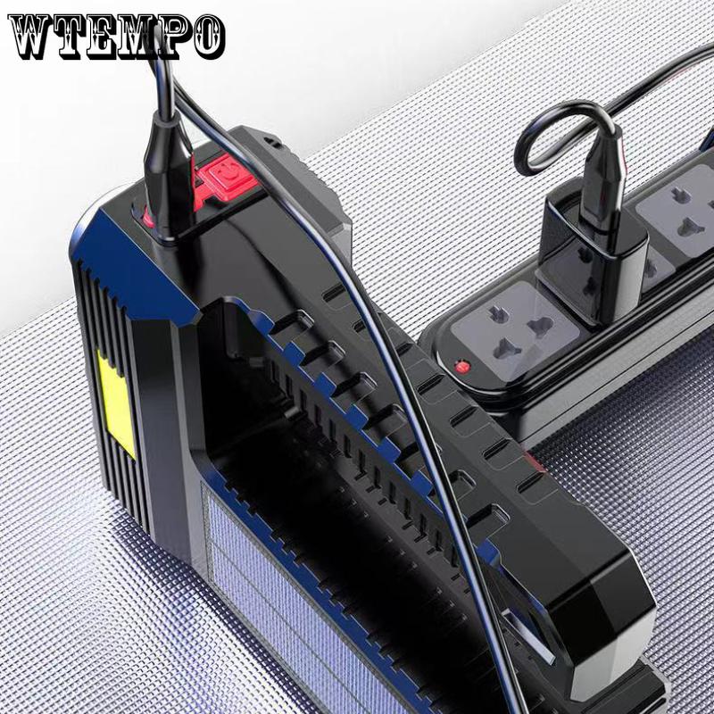 Солнечный перезаряжаемый USB мощный фонарик супер яркий светодиодный фонарик портативный прожектор дальний свет