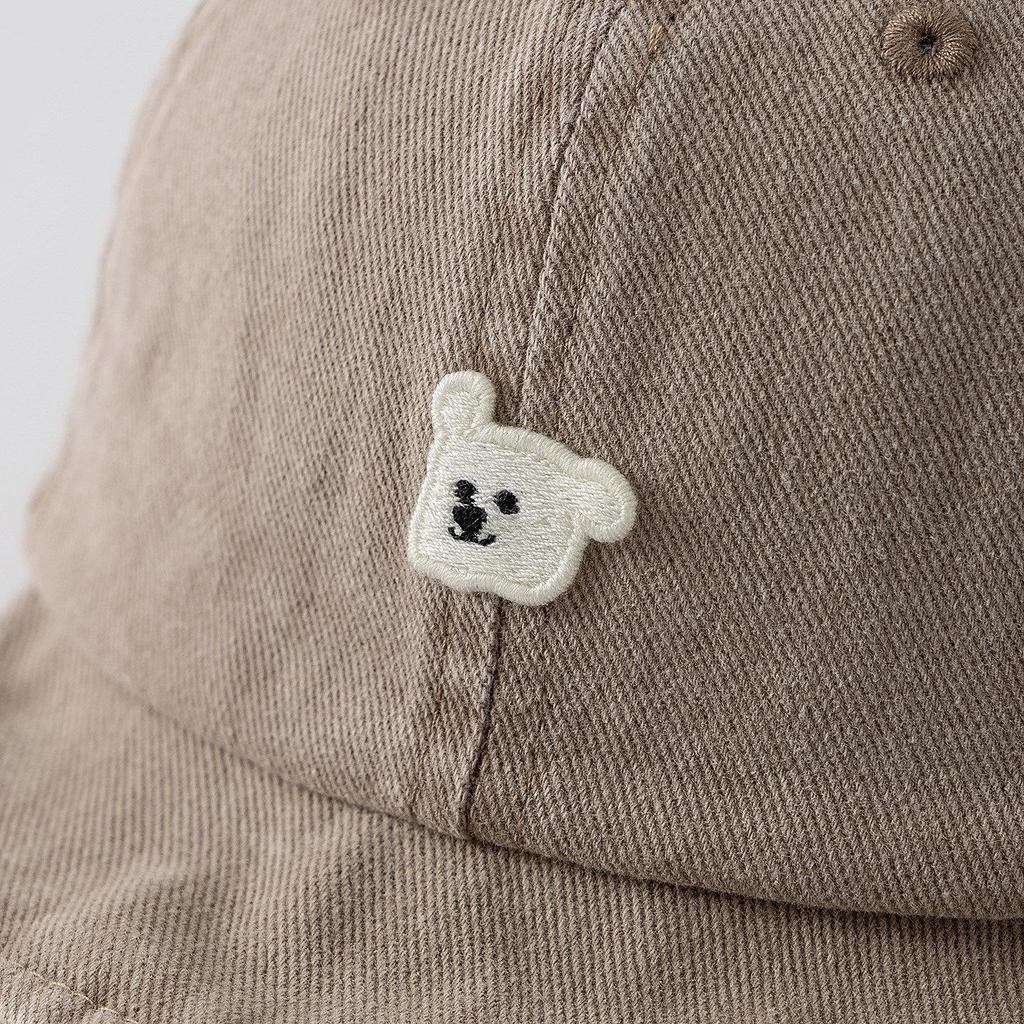 Джинсовая кепка-бейсболка для младенцев с утиным клювом и мягким козырьком - Очаровательная панамка с дизайном медвежонка для малышей