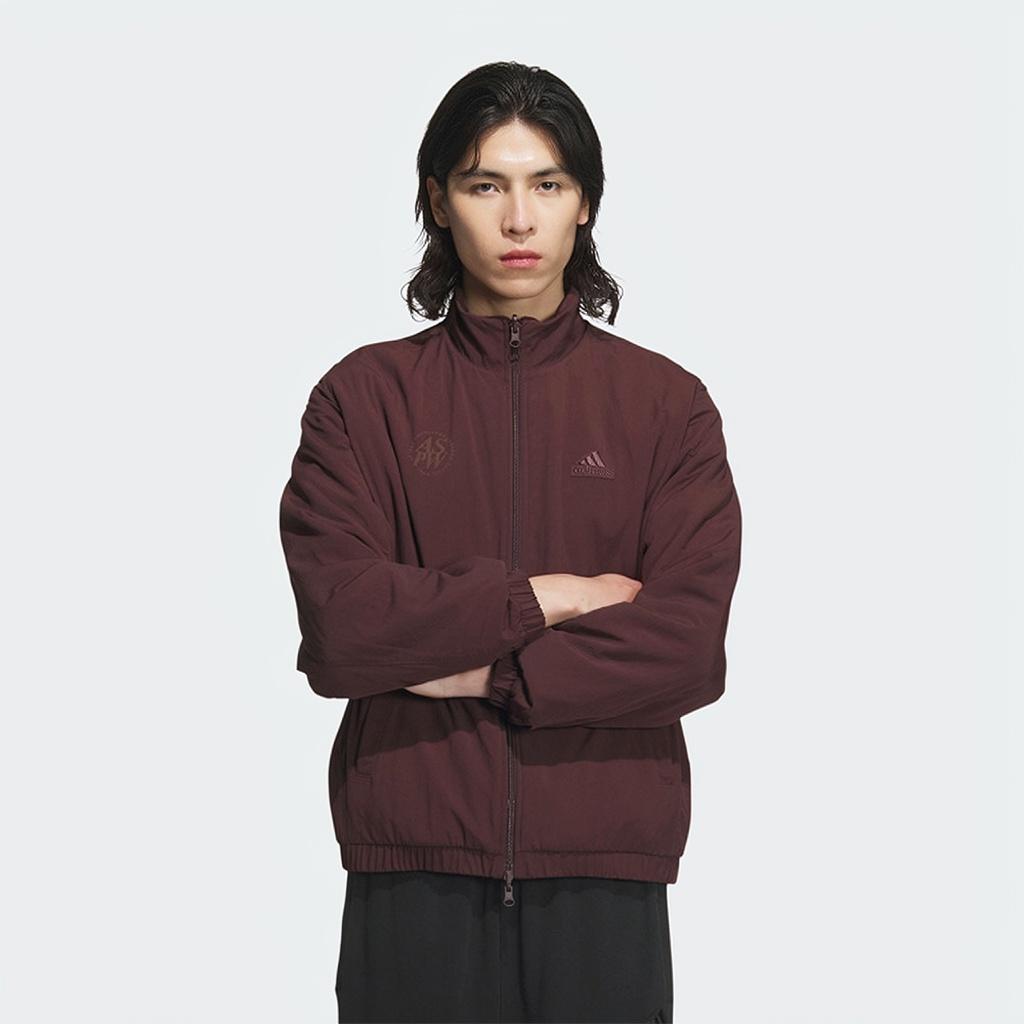 adidas FW24 Теплая тканая серия Модная двусторонняя спортивная повседневная куртка Унисекс Куртка темно-серо-коричневая JI6655