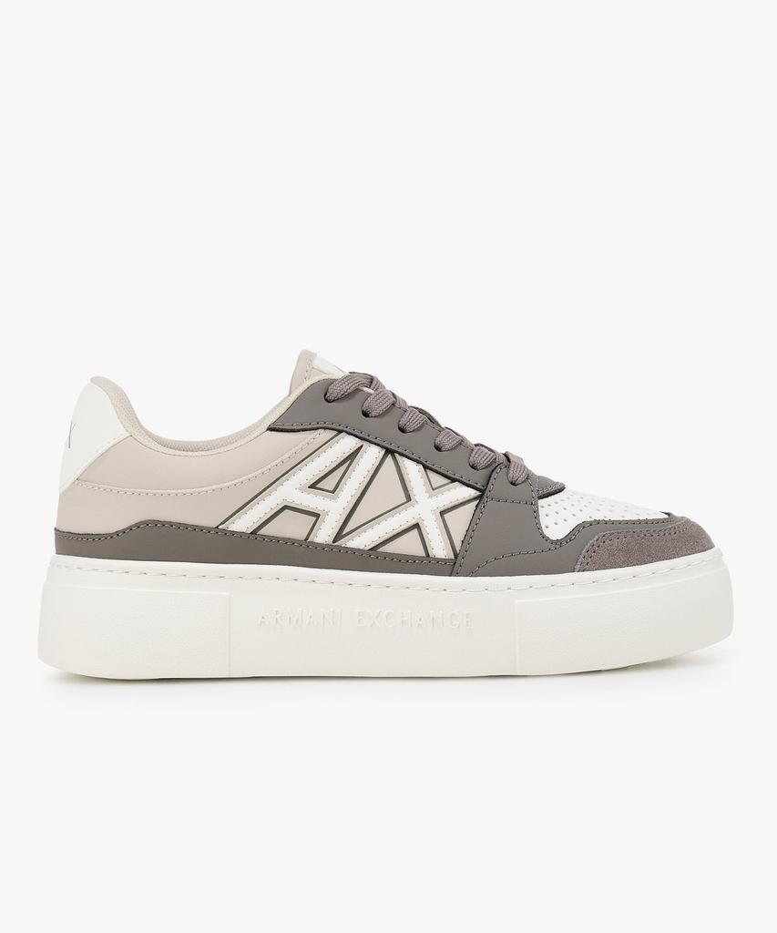 Armani Exchange Women'S Perforated Toe Platform Sneakers _Beige_A425375501