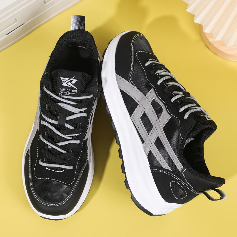 Fashion Men Casual Sneakers Vulcanized Shoes Lace Up Platform Sneakers Running Tennis Sports Shoes Outdoor Jogging Sneakers Male 39-44