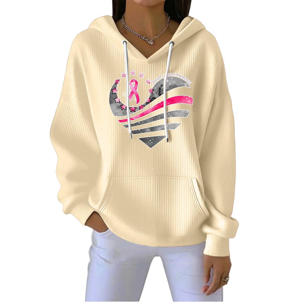 Женская мода Повседневный пуловер с принтом ангела Спортивная толстовка с длинным рукавом