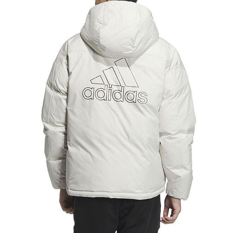 adidas Мужские бежевые пуховики с капюшоном Умеренный пуховик IS0372