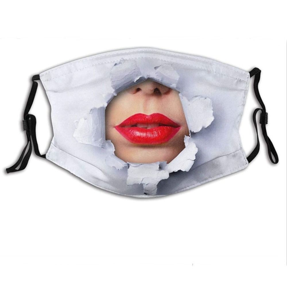 Facial Expression Funny Printed Mask Personality Party Cosplay Mask  Cycling