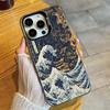 Чехол для телефона в стиле укиё с узором волн, подходит для iPhone 17 16 15 14 13 12 11 Pro/Max/Plus, противоударная задняя крышка