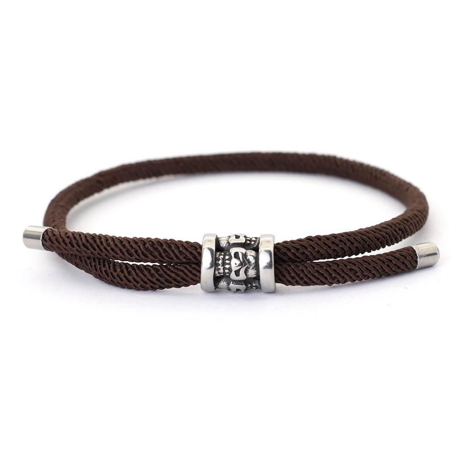 Простая мода из нержавеющей стали, регулируемая ручная веревка, ювелирные изделия серебряного цвета для мужчин и женщин, ювелирные изделия для рук, подарок, вечерние украшения