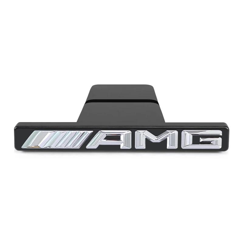 AABIF1 1PCS Car Front Grille Badge Sticker Accessories AMG Emblem For Mercedes Benz GLC A B C E Class W204 W205 W212 W213 GT AMG