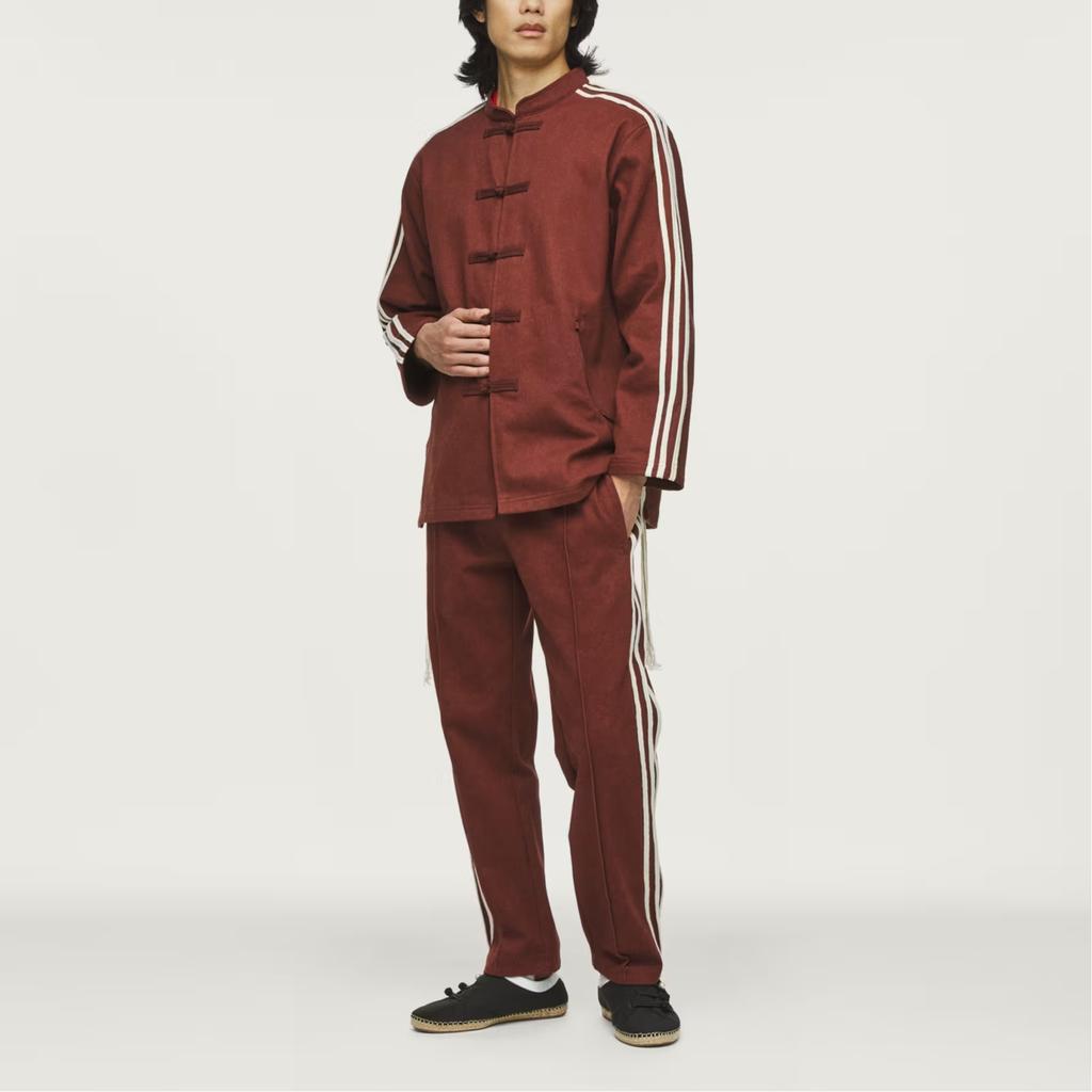 Adidas Оригинальная куртка-бомбер X CLOT от Эдисона Чена CNY Новый китайский стиль Воротник-стойка Полосатая куртка с длинным рукавом Унисекс куртки KD4031