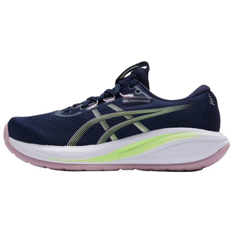 Asics GEL CUMULUS 28 Дышащие и износостойкие Низкие Беговые Кроссовки Женские Темно-синие 1012B916-400