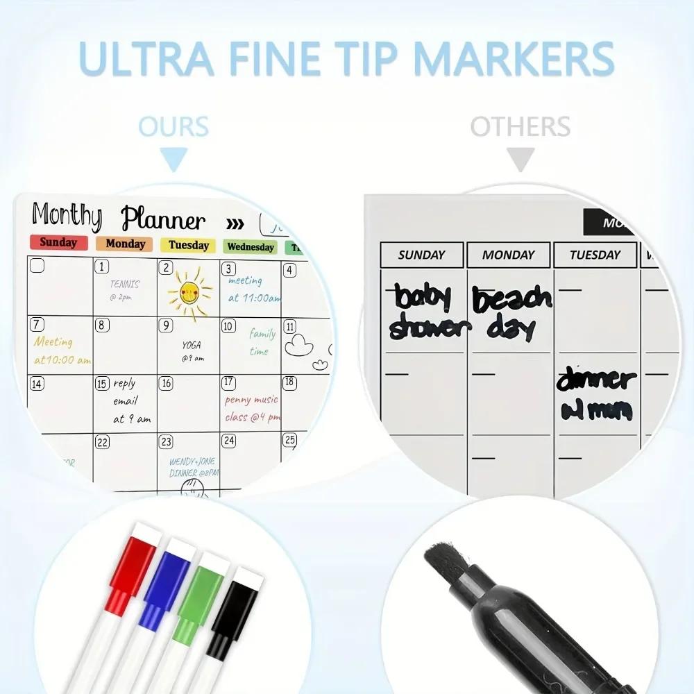 Магнитные магниты на холодильник, наклейка на холодильник с сухим стиранием для календаря, еженедельного планировщика, графика, аксессуаров для украшения дома