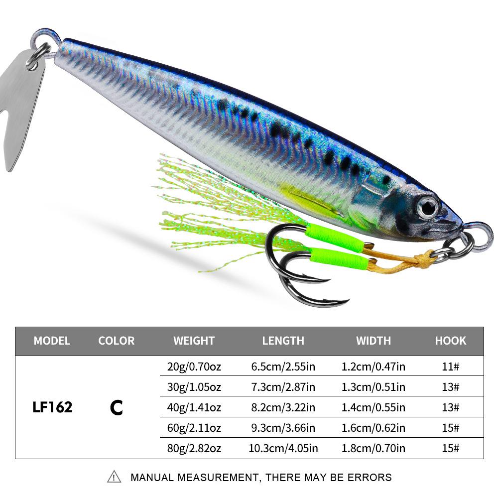 Приманка железная пластина свинцовая рыба 3D печать имитация приманки приманка дальний заброс подводная металлическая приманка 20 г-80 г быстросъемная железная пластина