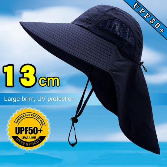 Унисекс солнцезащитная шляпа, защита шеи, полая сетка, ветрозащитный фиксированный ремешок, анти-УФ-складная солнцезащитная дышащая кепка для сада, рыбалки, уличная кепка