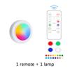 Цветные RGB-светильники под шкаф с дистанционным управлением, регулируемая яркость, ночник для гардероба, беспроводная светодиодная лампа на батарейках для кухни, спальни, шкафа
