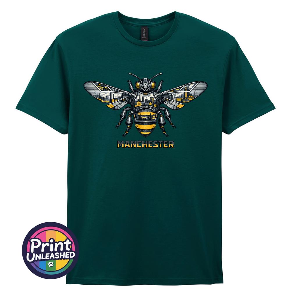 Unisexchester Worker Bee TShirt Industrial Cityscape Graphic Tee Gift Unisex S2XL