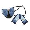 Professional Floral Bow Tie and Hair Net Set for Hotel and Healthcare Staff