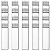 Small Glass Bottles, Mini Bottles with Lids, Transparent, Airtight Containers for Liquid Storage, Set of 20 (20ml, Silver)