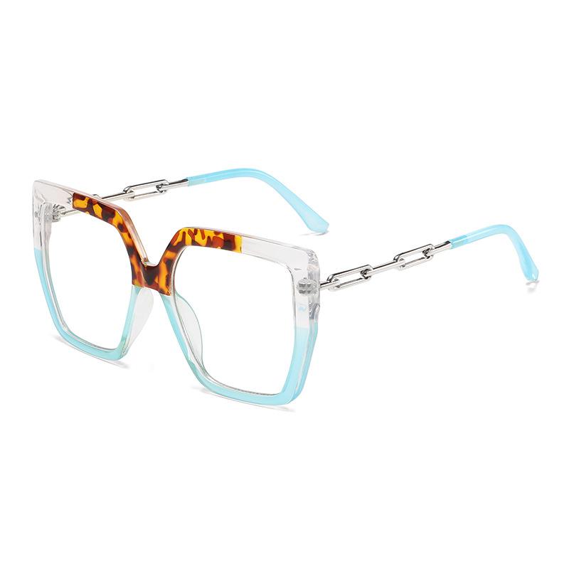 Модная оправа для очков, квадратная антисиняя светлая европейская и американская женская большая квадратная оправа, плоские очки, модная оправа для очков