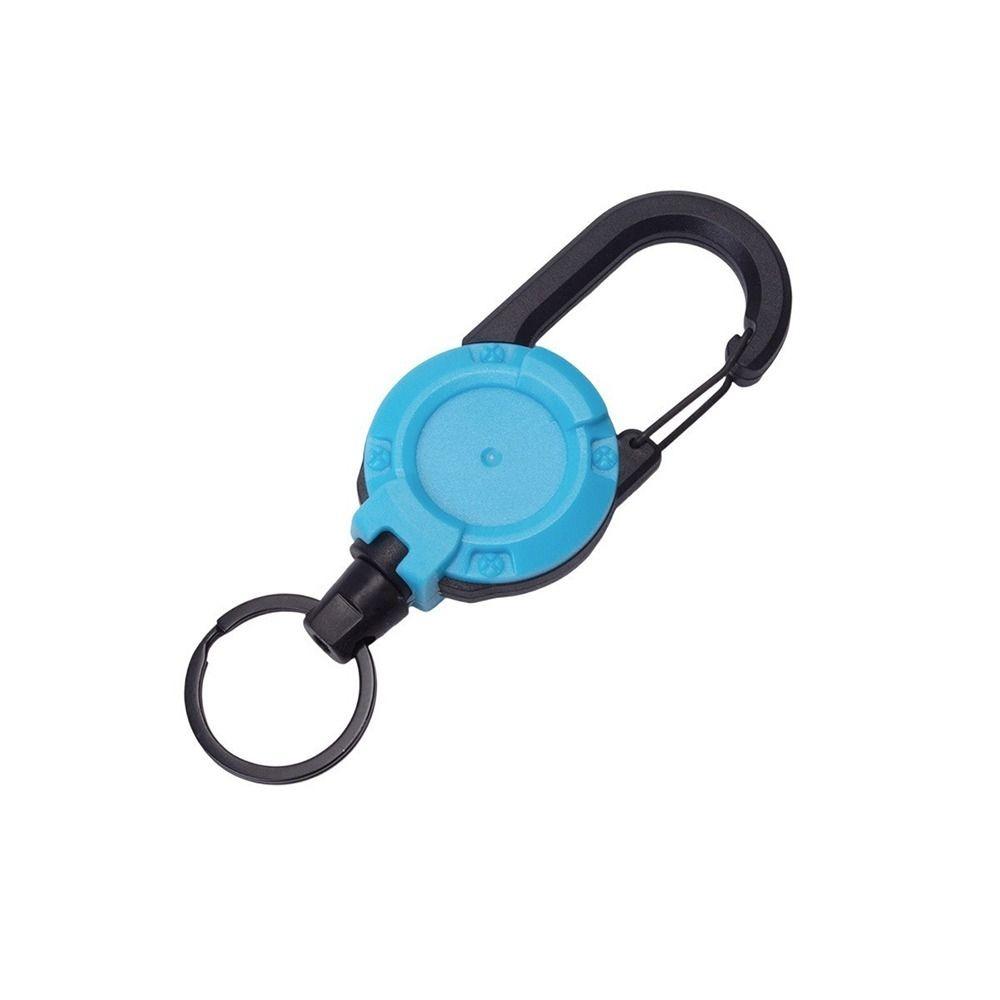 Retractable Design Carabiner Key Ring Strong Steel Retractable Pull Key Ring Key Holder