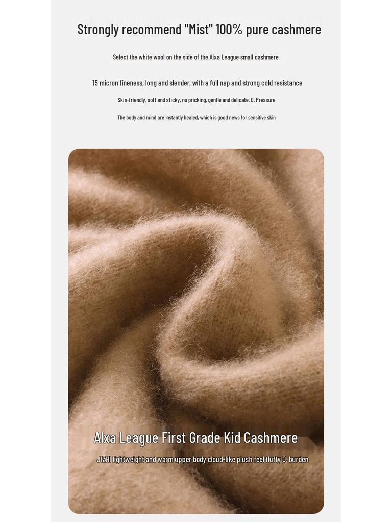 Женский утолщенный базовый свитер из кашемирового трикотажа с полувысоким воротником Осень/Зима 2024