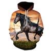Cosmic Cheval Art Animal Loisirs Harajuku Dessin Animé Vêtements De Sport Pull Impression 3d/sweat À Capuche/veste/mâle/femme